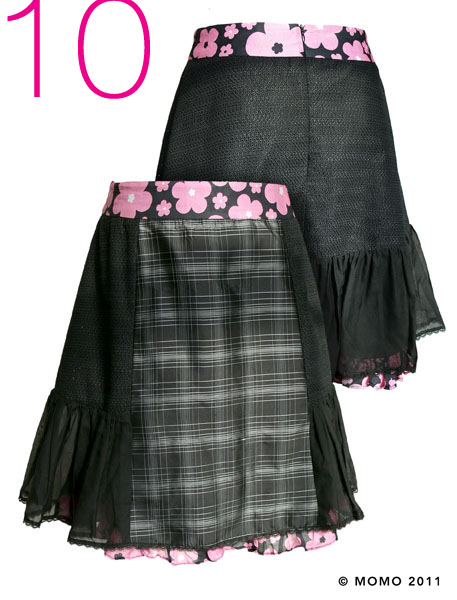 silk + eyelet skirt